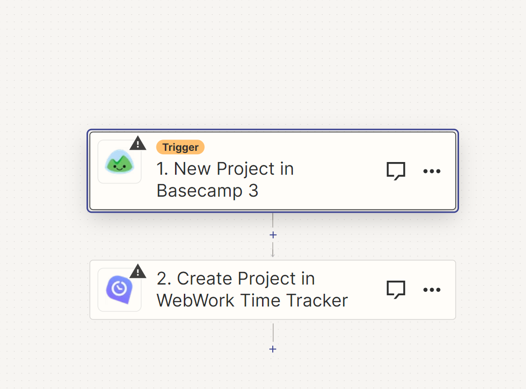 Connect Basecamp and WebWork and create automations