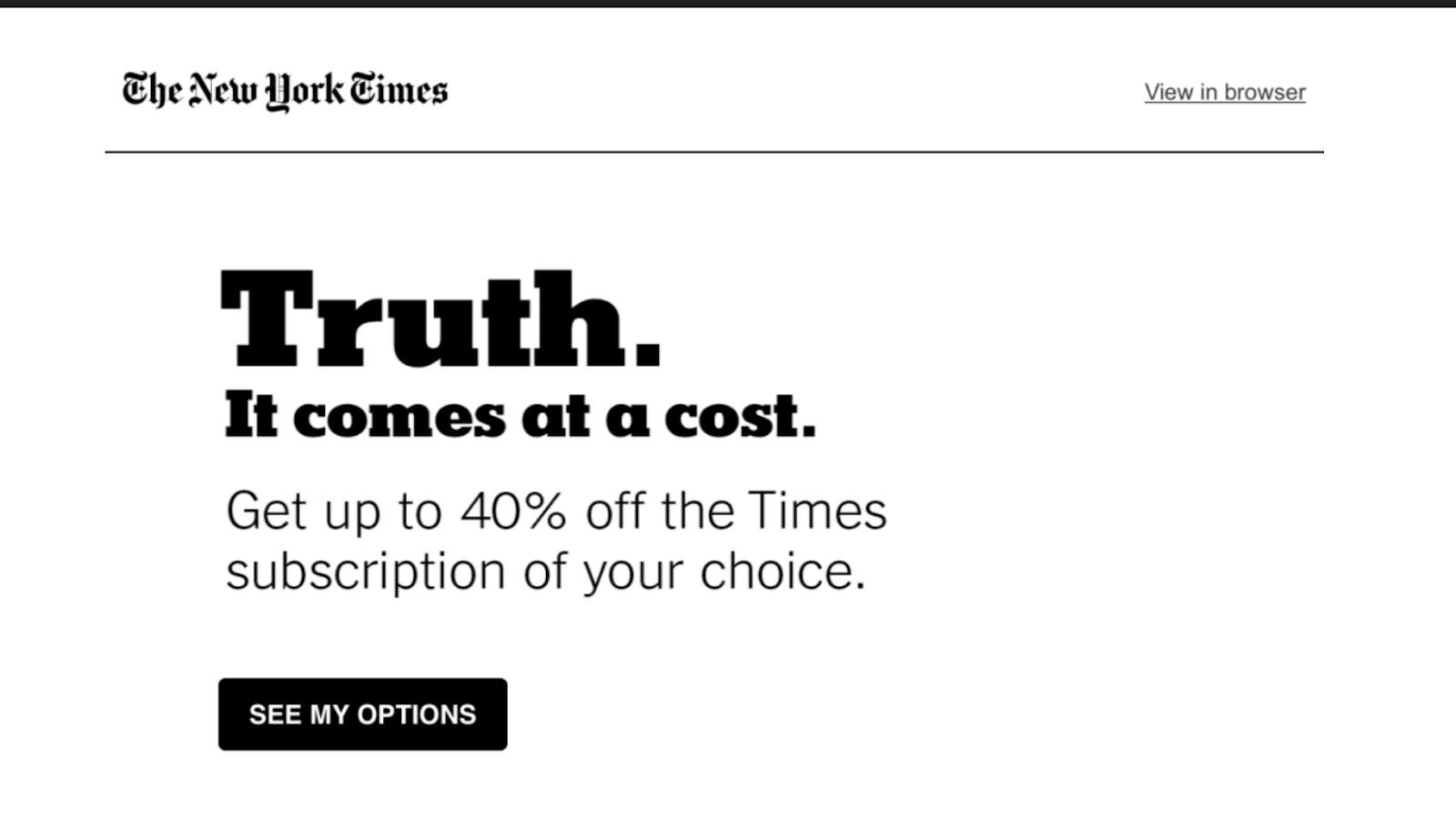 Google Ad example from The New York Times