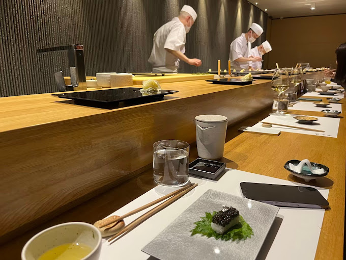Chefs Preparing Food at Minamishima Restaurant