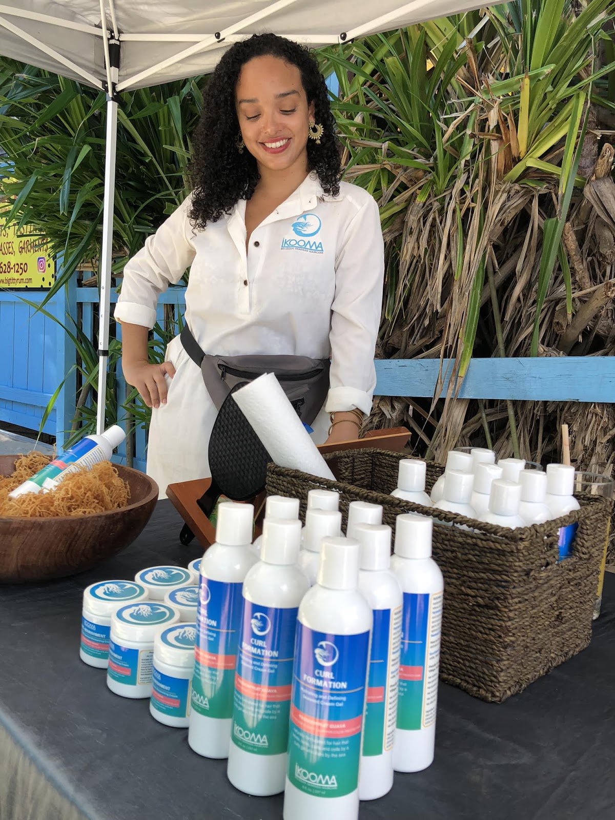 Belizean local organic hair care products made with seaweed