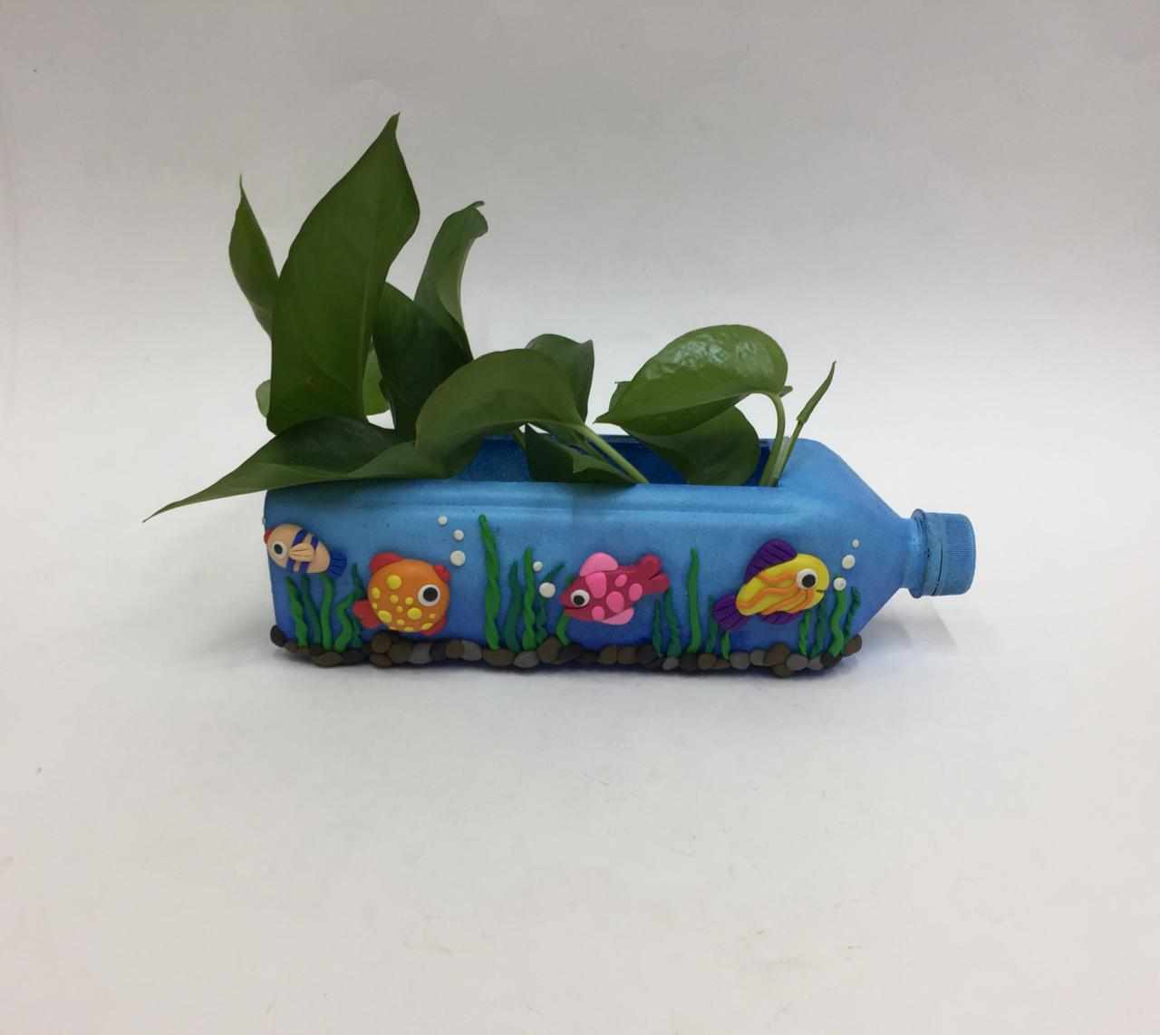 How to Make Clay Craft Environment Day Planter for Kids