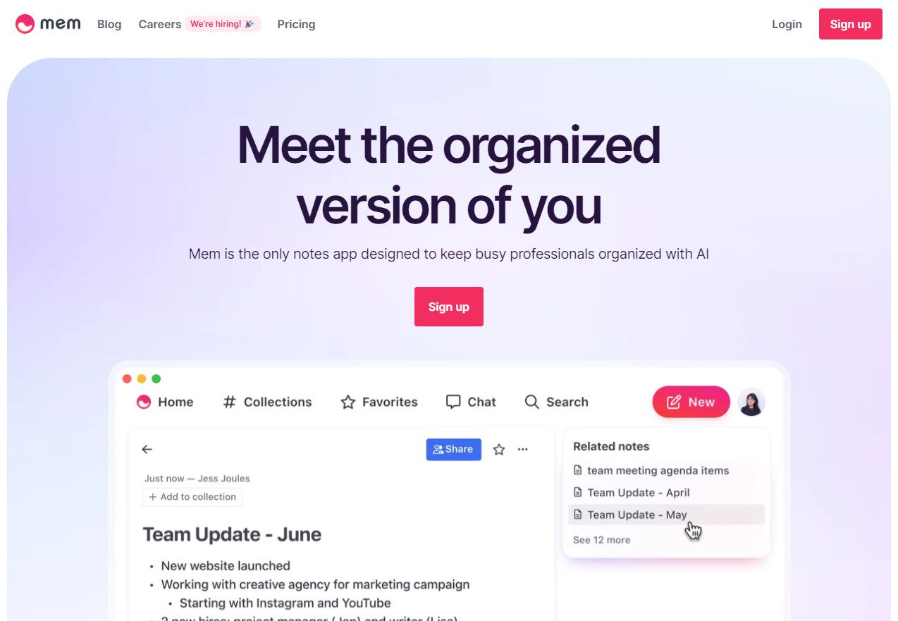 Mem.ai: Meet the organized version of you