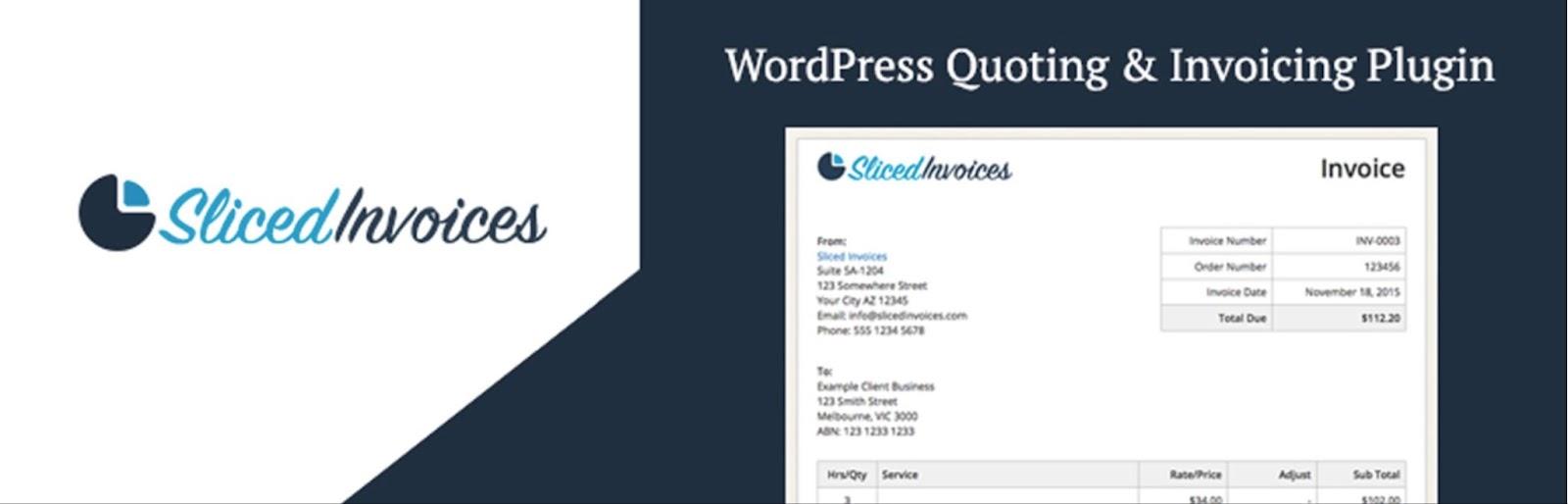 Wordpress invoicing plugins, The Sliced Invoices WordPress.org listing picture