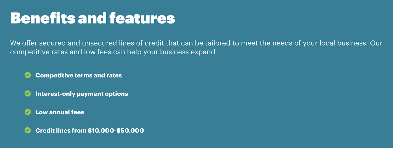 OCCU business lines of credit