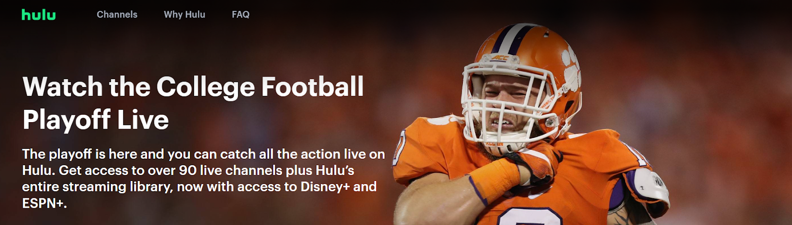 Hulu + Live TV has college football
