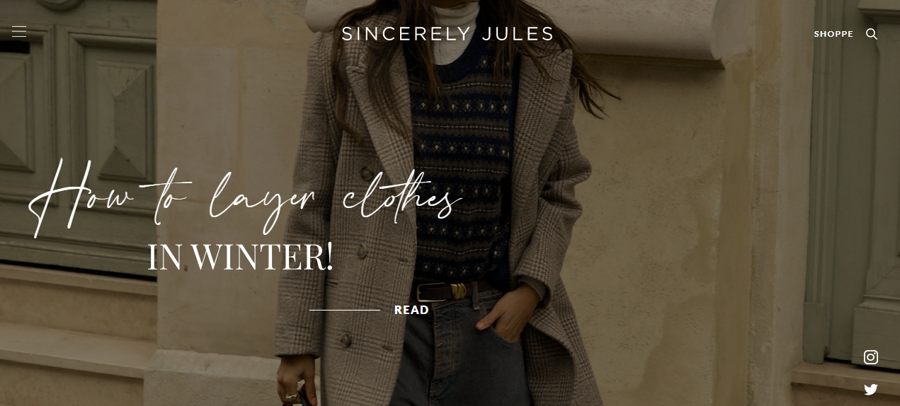Sincerely Jules - Blog Homepage