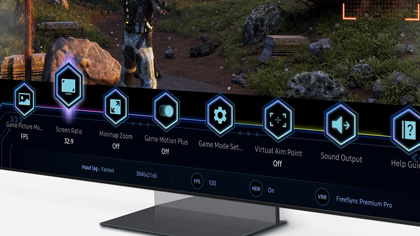 Game Bar displayed on a Samsung TV