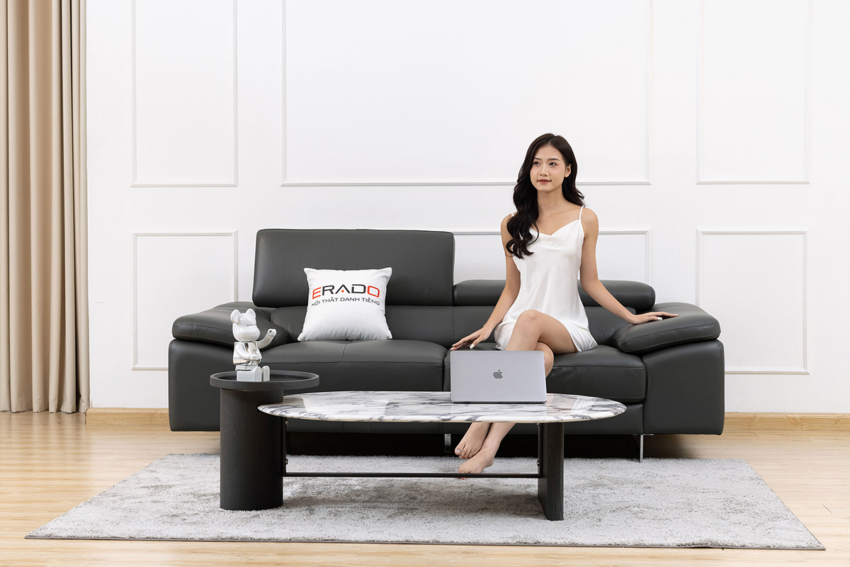 Sofa da thật Malaysia mã 2129-2F