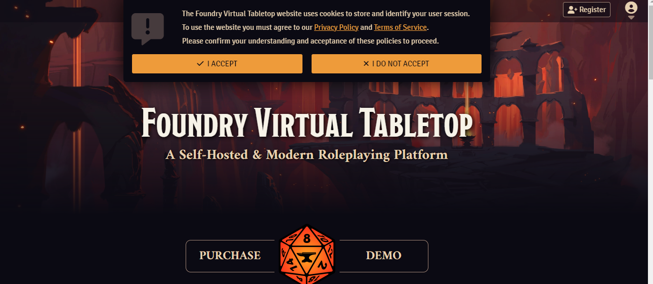 Foundry Virtual Tabletop game
