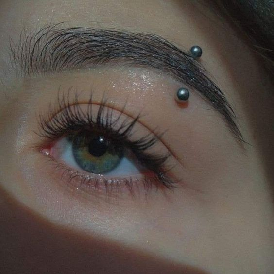 Close up view of the iconic piercing 