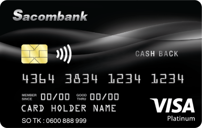 Thẻ tín dụng Sacombank Visa Platinum Cashback