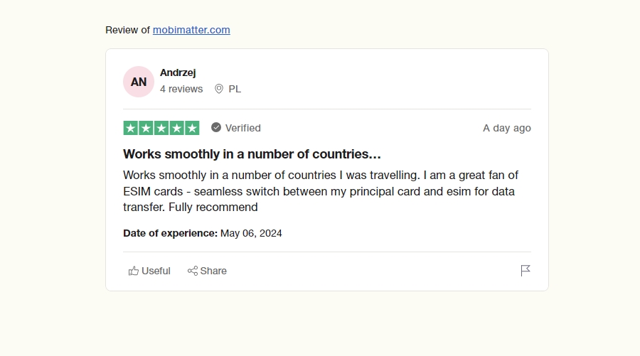 andrzej on trustpilot five star review