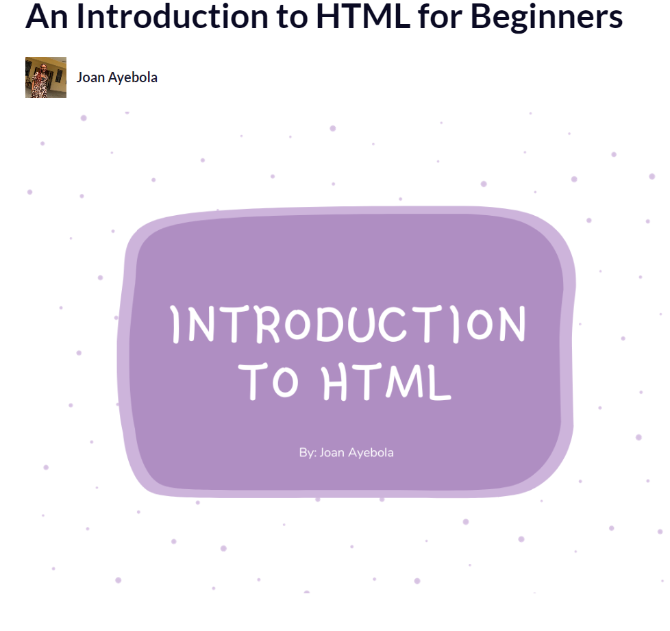 HTML certification, Introduction to HTML for Beginners CourseIMG Name: freecodecamp