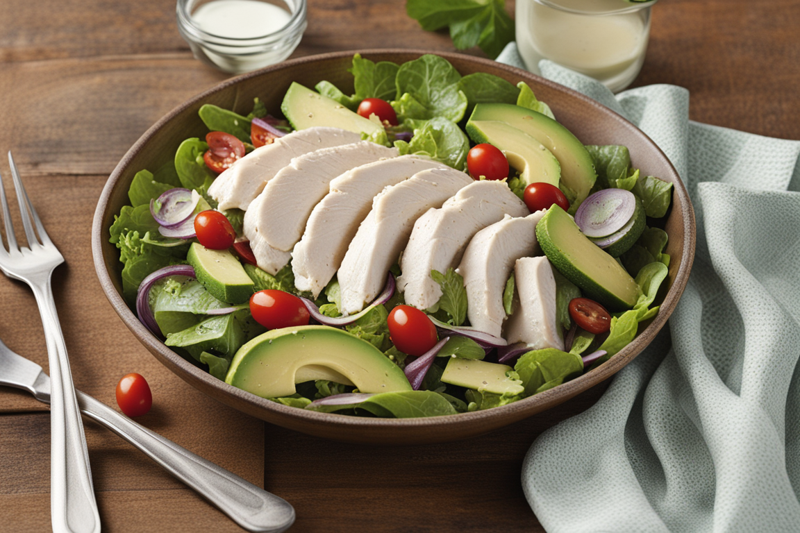 Chicken and Avocado Salad with Buttermilk Dressing