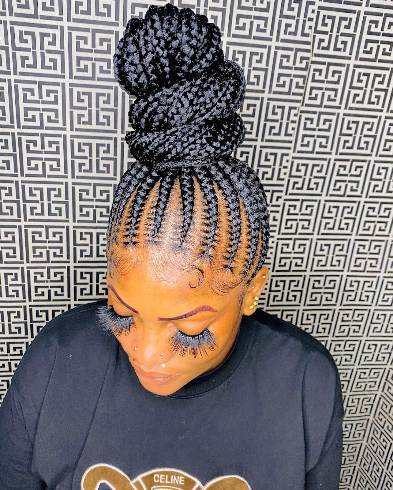 Braided Triple Bun Braided Bun for Black Hair