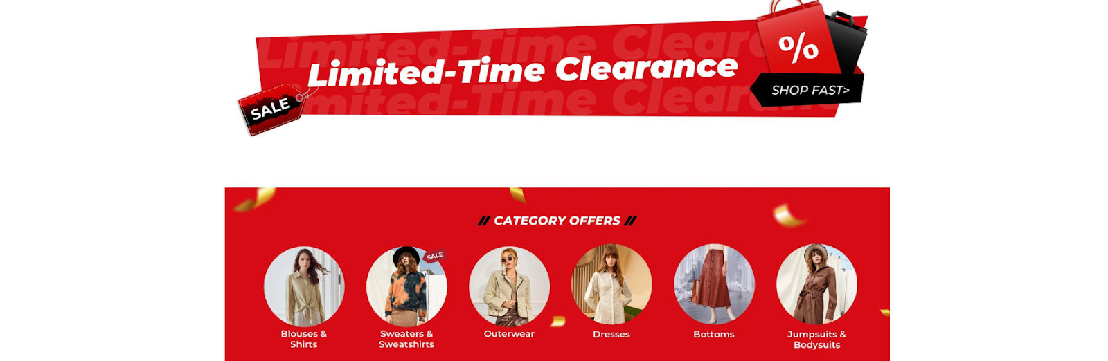 SHEIN clearance and sales page