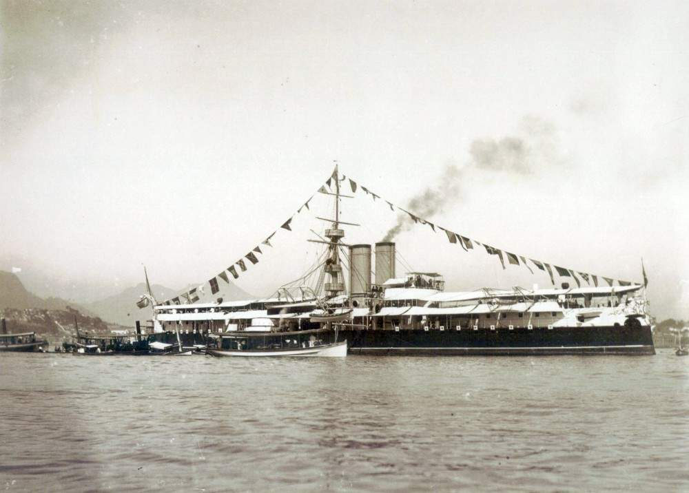 The dreadnought Riachuelo, a symbol of the might of Brazil's armada