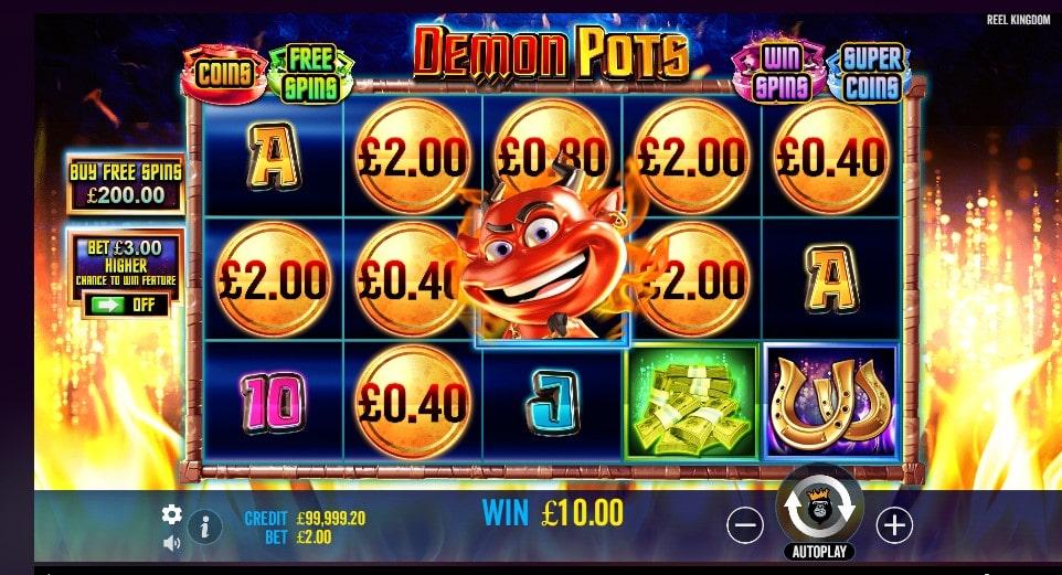 Demon Pots Win spins