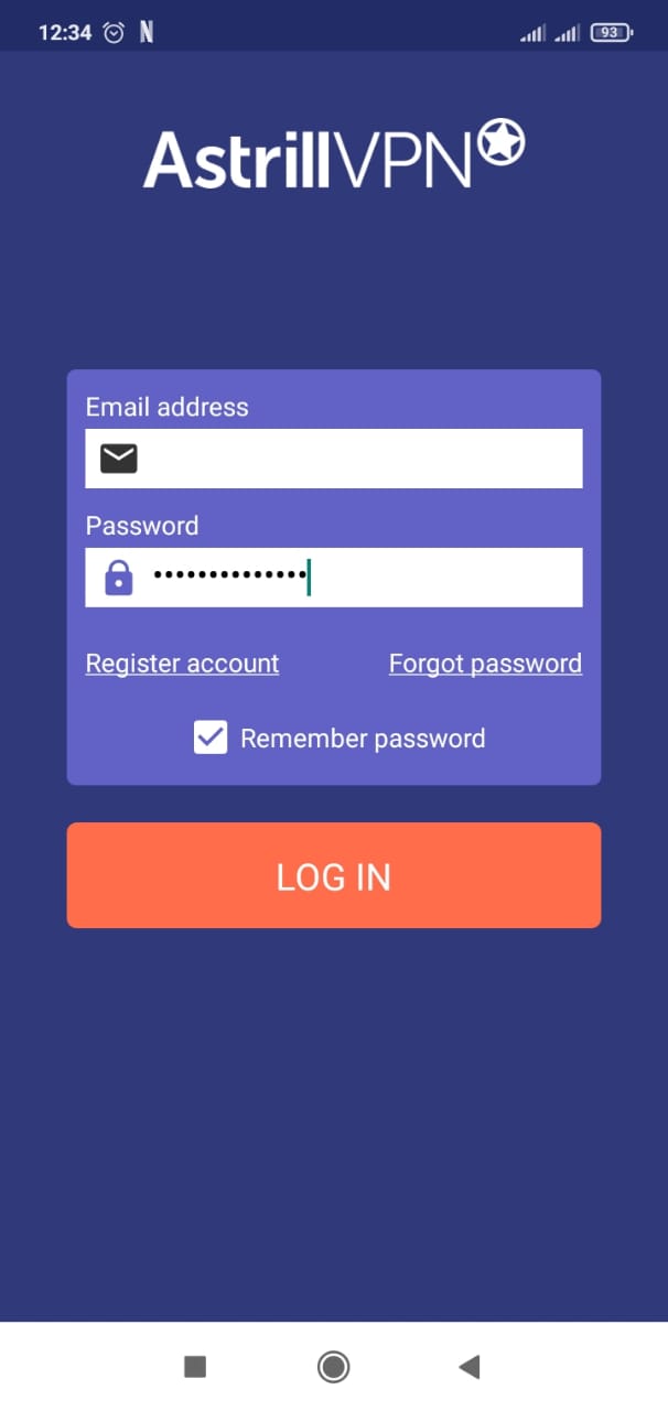 log in using your credentials