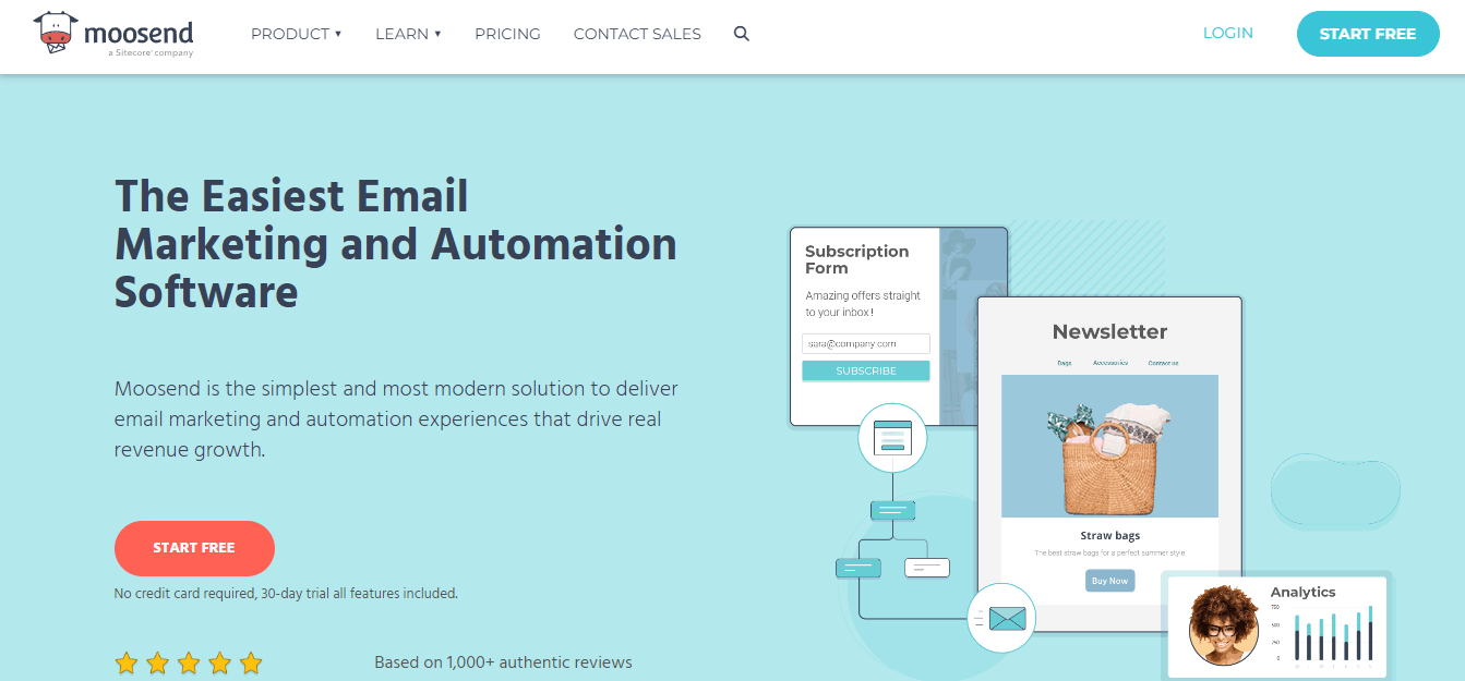 Email Marketing Tools - moosend