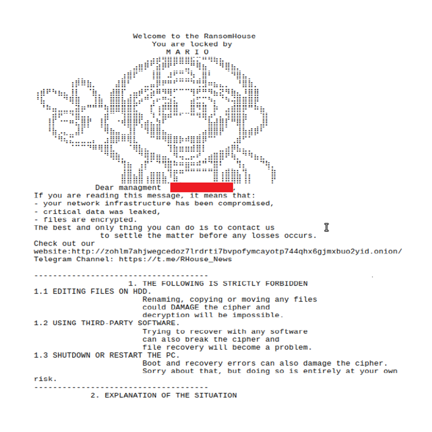 Italian Mario Ransomware demonstrate