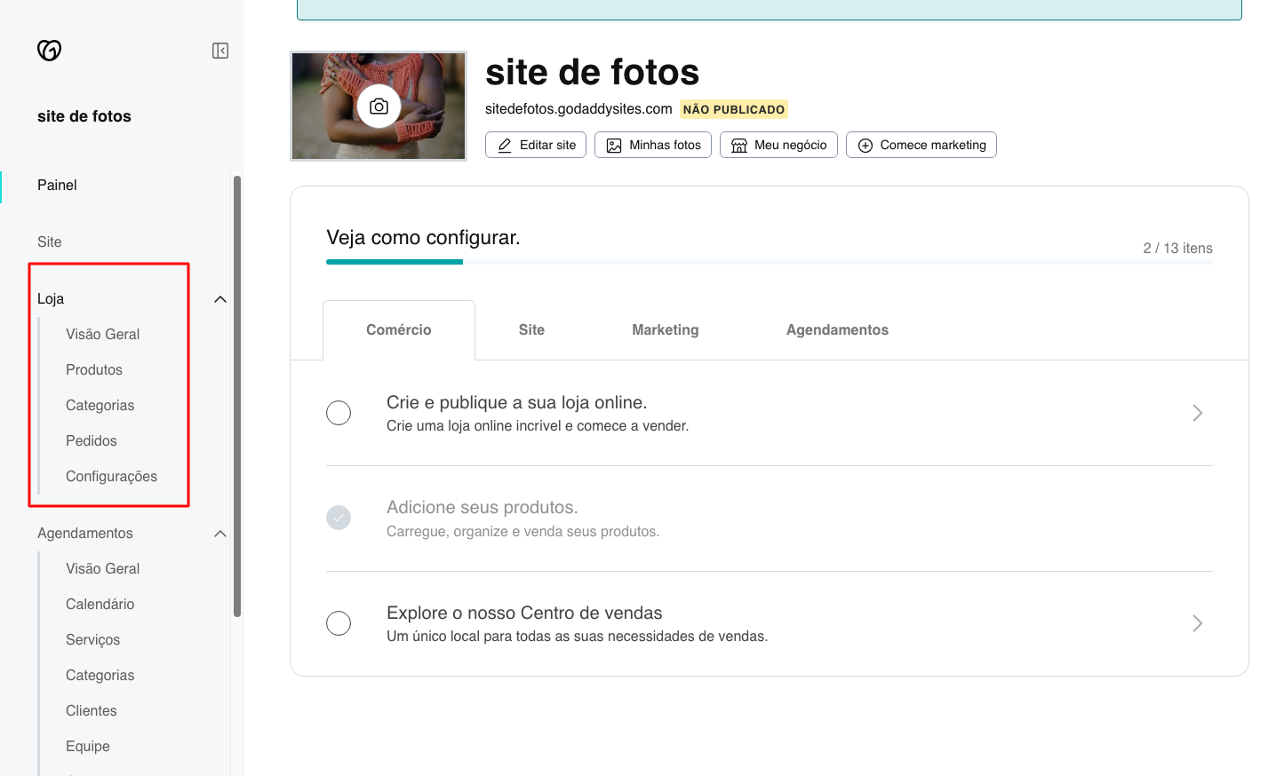 como criar um site