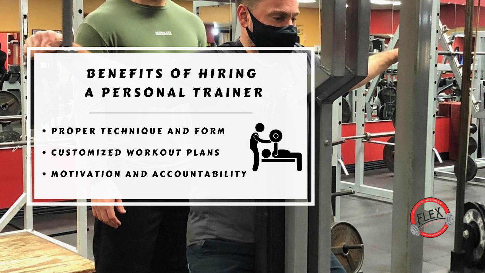 Infographic image of benefits of hiring a personal trainer