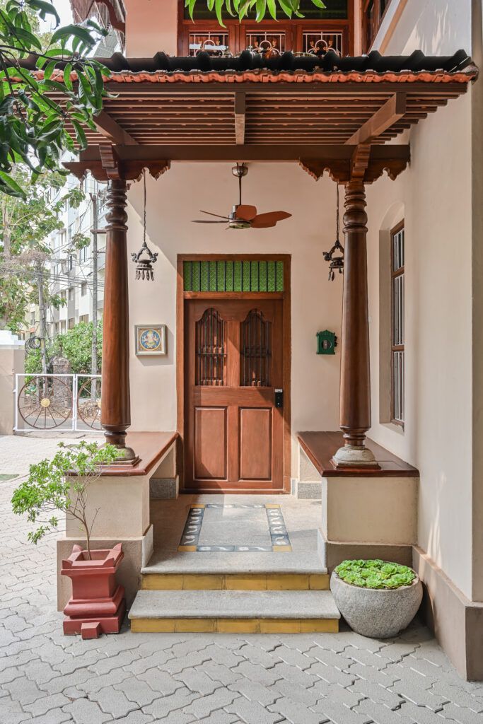 A house with traditional Indian architecture design