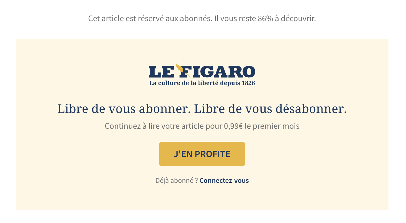 Le Figaro dynamic paywall