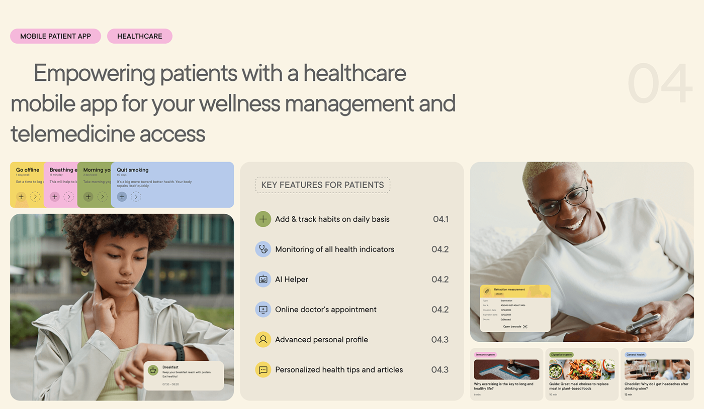 UI ux Health app design Mobile app Web Design  TELEMEDICINE healthcare Wellness medicine