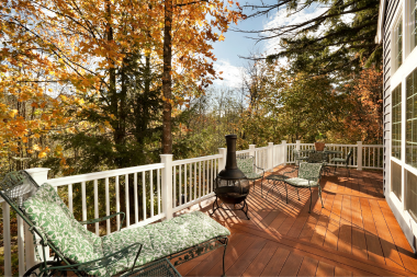tips for choosing the best deck railing for your build large outdoor living space with chairs custom built michigan