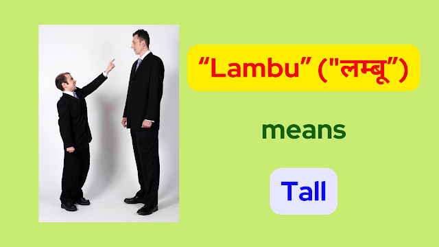 “Lambu” ("लम्बू”)-means-tall