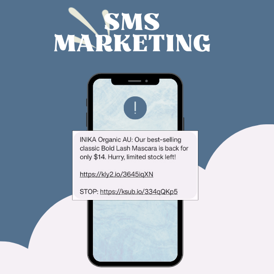 mobile app monetizaiton - SMS marketing example