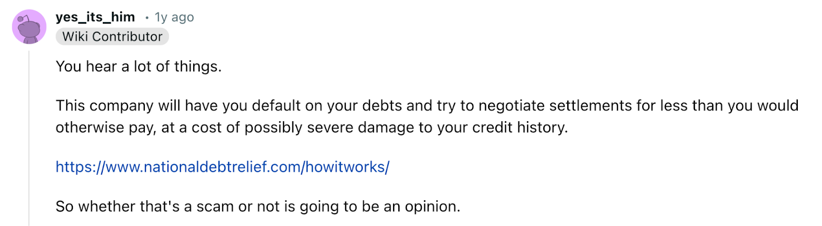 National Debt Relief Reddit