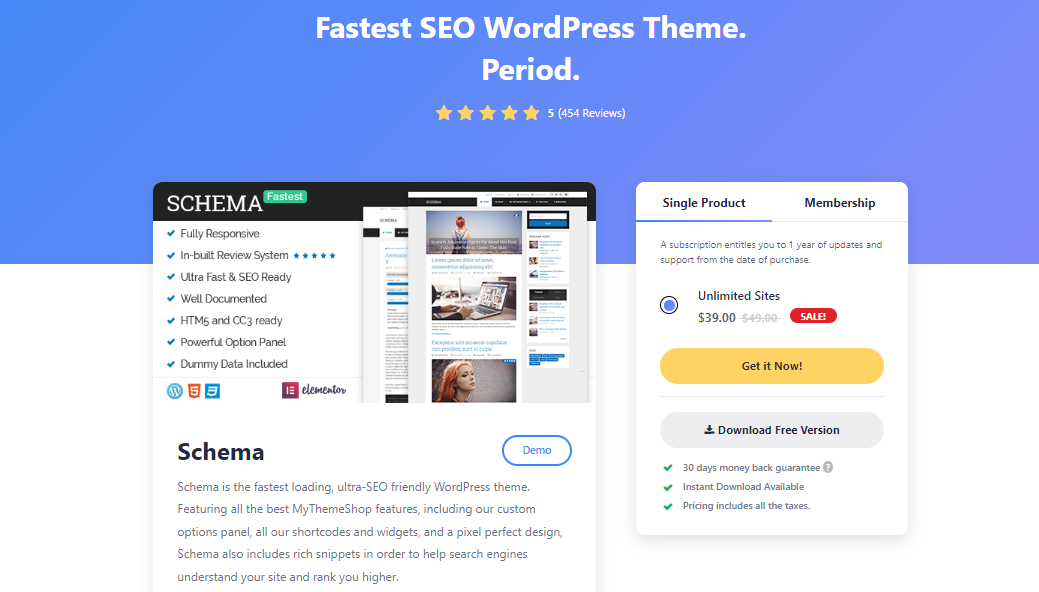 Schema  by MyThemeShop Wordpress theme