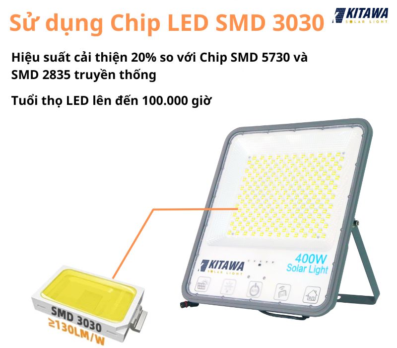 Đèn pha năng lượng mặt trời 400W bọc cầu - DP11400