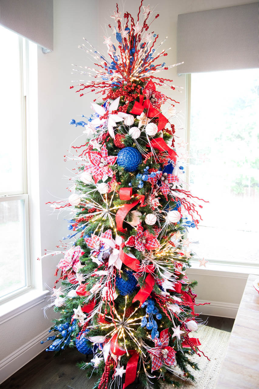 4th of July Christmas tree decor