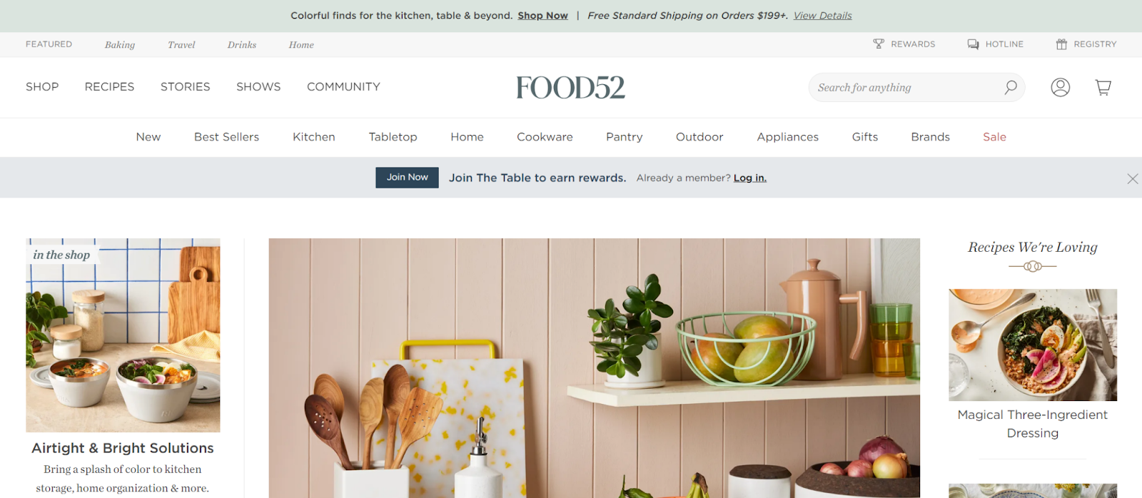 food52 website home page