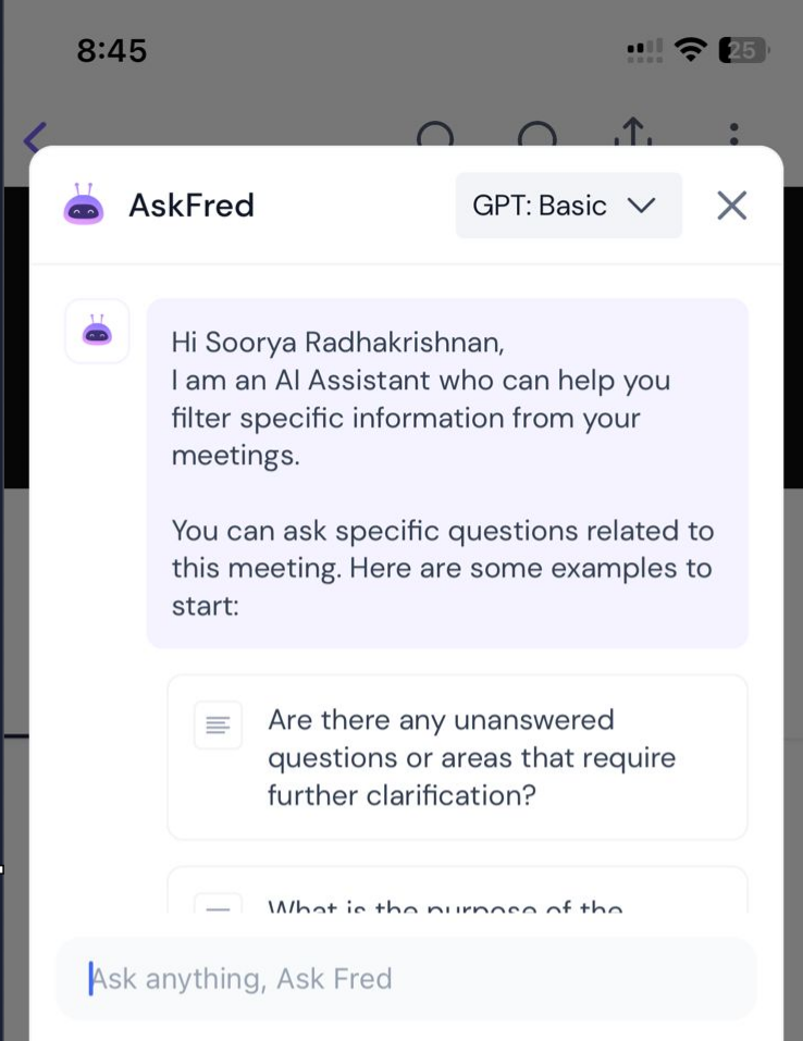 Chat with AskFred
