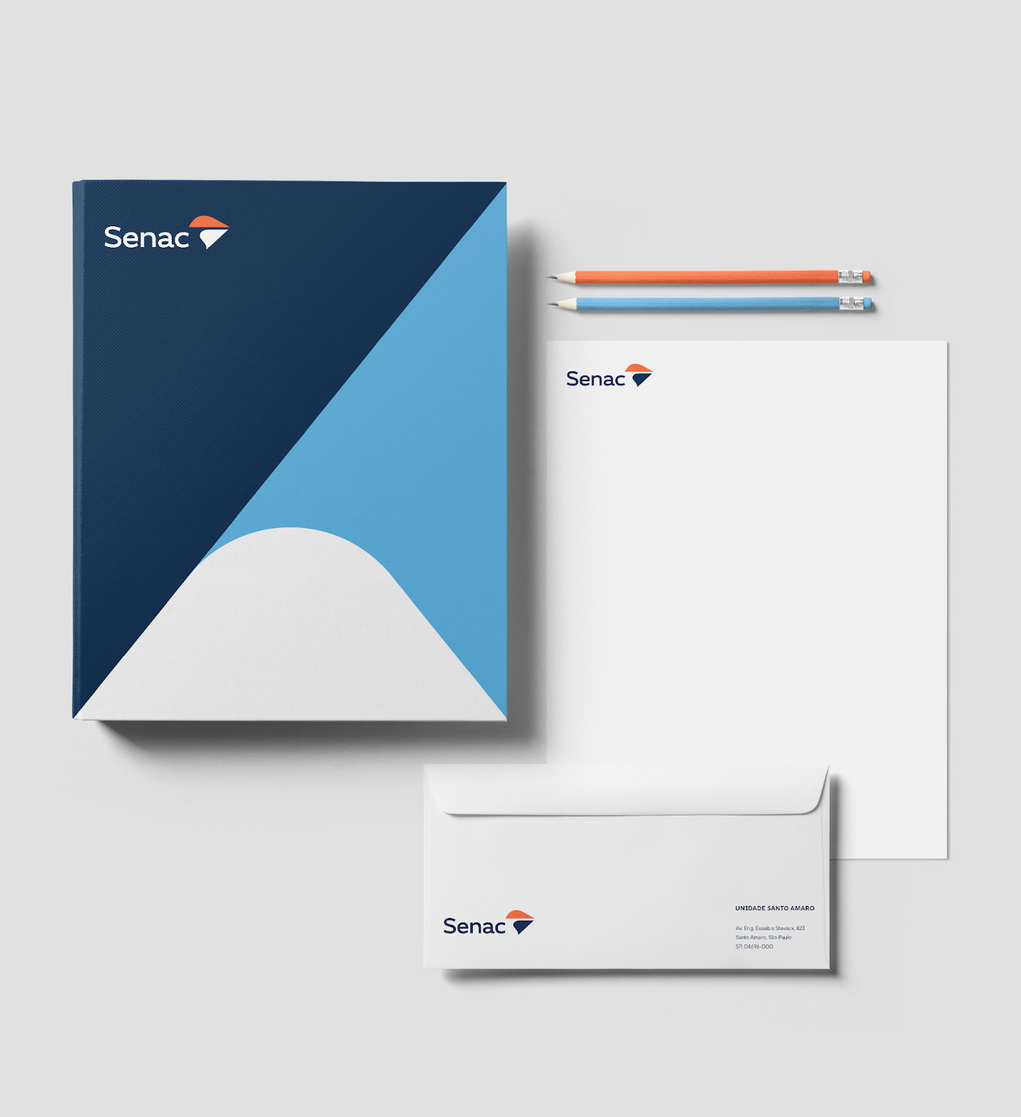 Branding and visual identity artifact for the new Senac brand