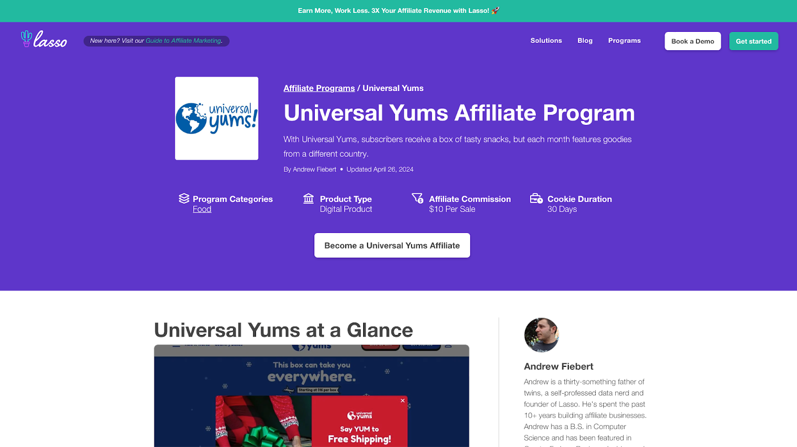 Universal Yums Affiliate Program