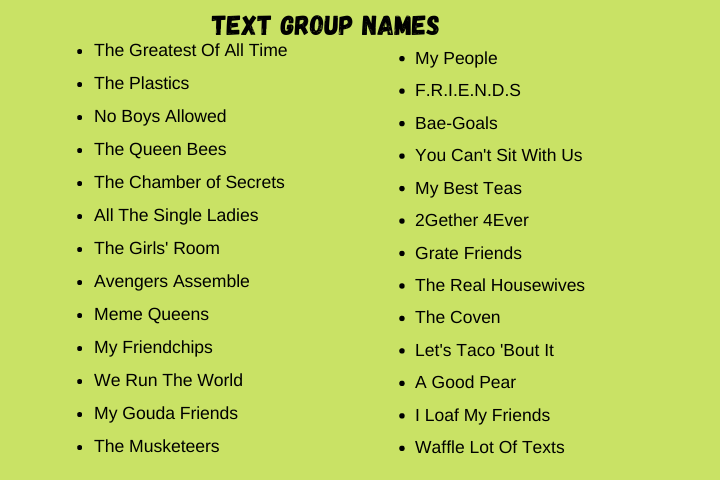 Text Group Names