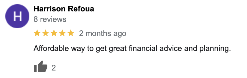 A five-star Domain Money review from a user on Google. 