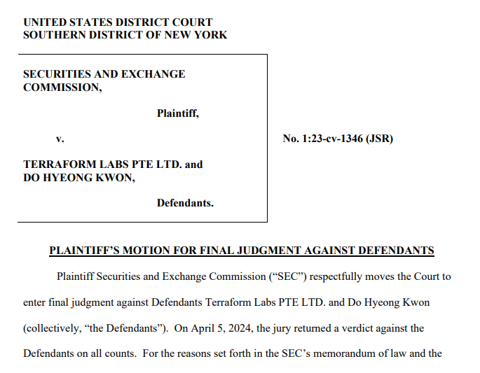 SEC、判決後、Terraform Labs、Do Kwon に数十億ドルを要求