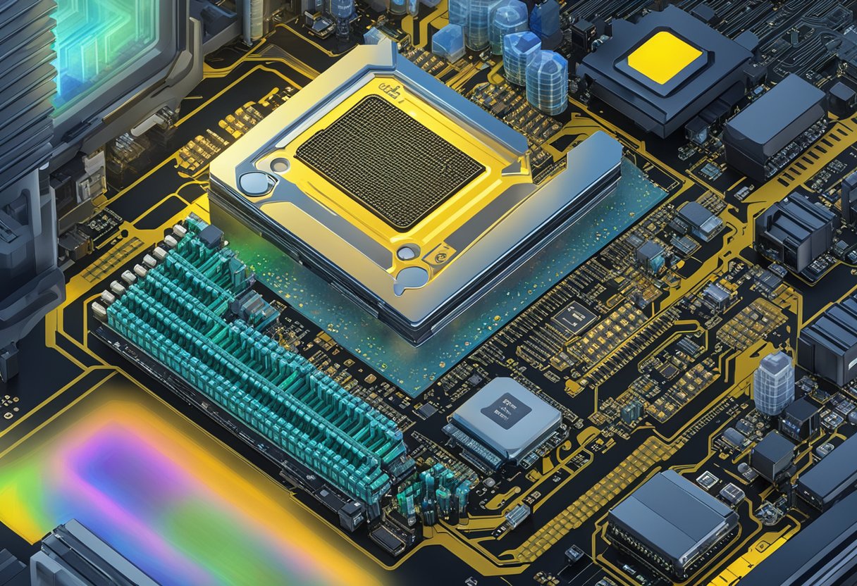 A computer motherboard with the "Understanding Above 4G Memory/Cryptocurrency Mining" setting highlighted, with the option for "MSI on" or "MSI off" clearly visible