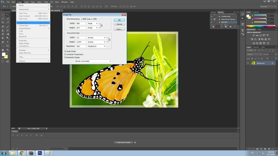 Resize ảnh hàng loạt với Photoshop