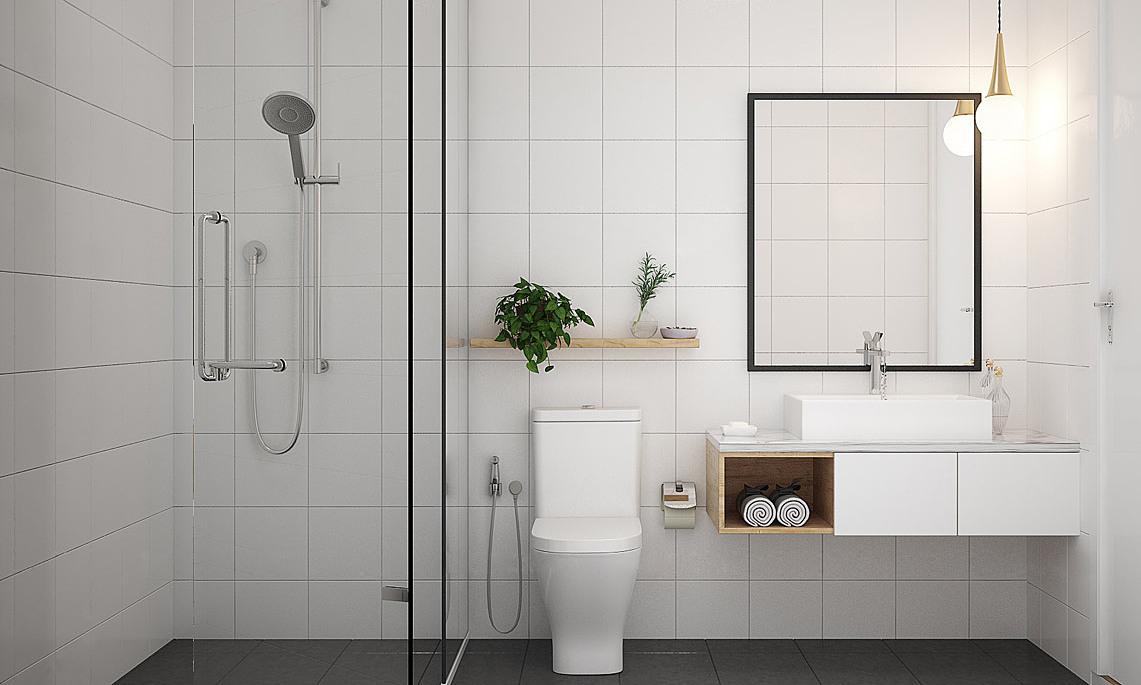 10 mẫu phòng tắm phong cách tối giản - VnExpress Đời sống