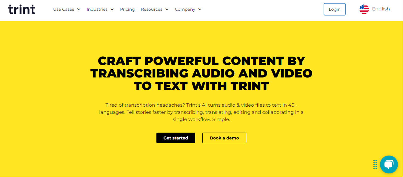 Video to text tools - Trint
