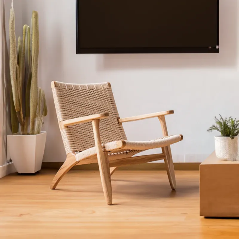 scandinavian living room wooden accent chair