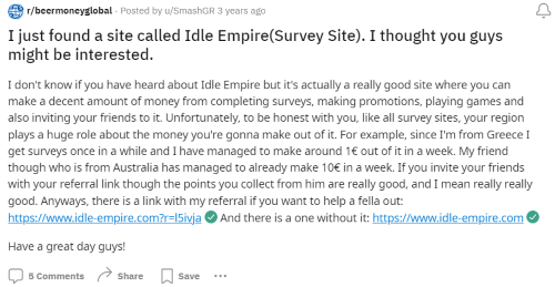 A positive Idle Empire review from someone who was able to make a “decent amount of money.” 